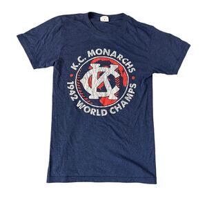 Charlie Hustle KC Monarchs Baseball World Champs tee size S